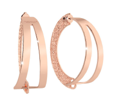 Iconic Split Earrings With 1 Section Etched