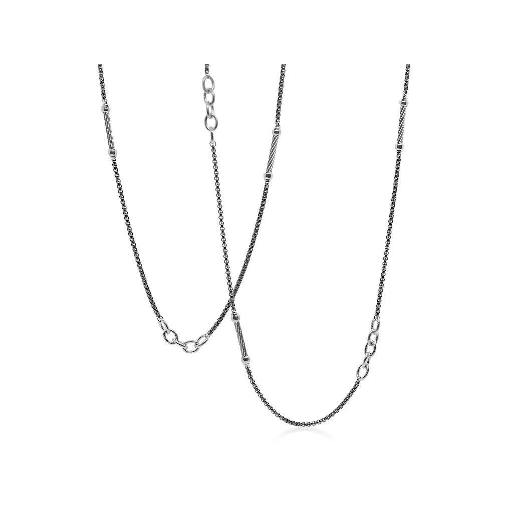 Black & Grey Chain Reaction Necklace