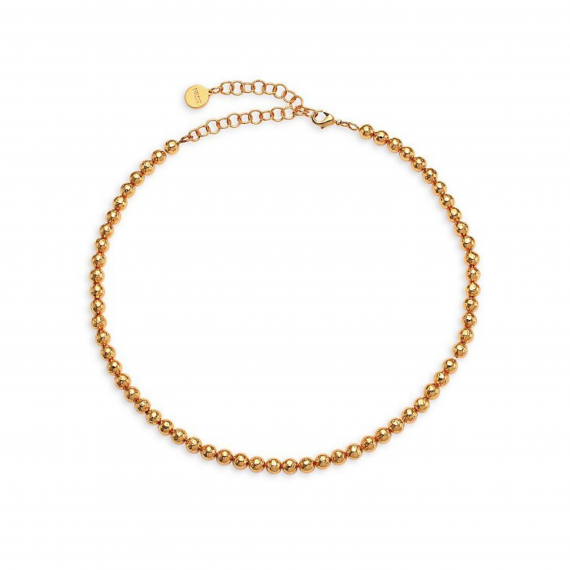 Hammered Gold Ball Necklace