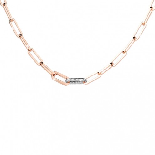 Stockholm Petite Link Necklace With Crystal Pave Clasp
