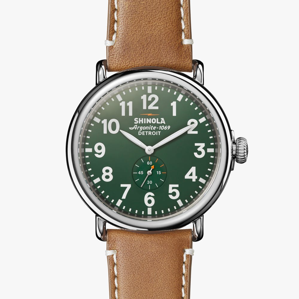 Runwell 47mm Steel Watch On Strap