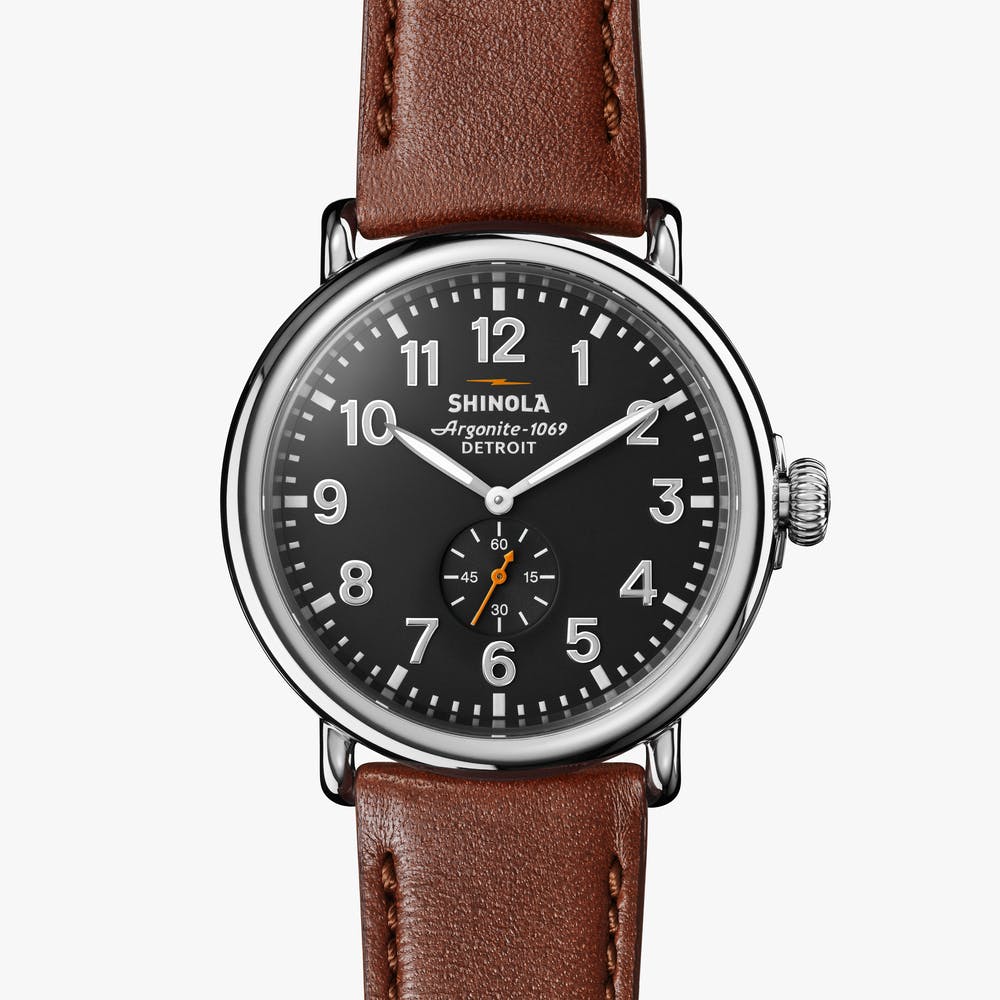 Runwell 47mm Steel Watch On Strap