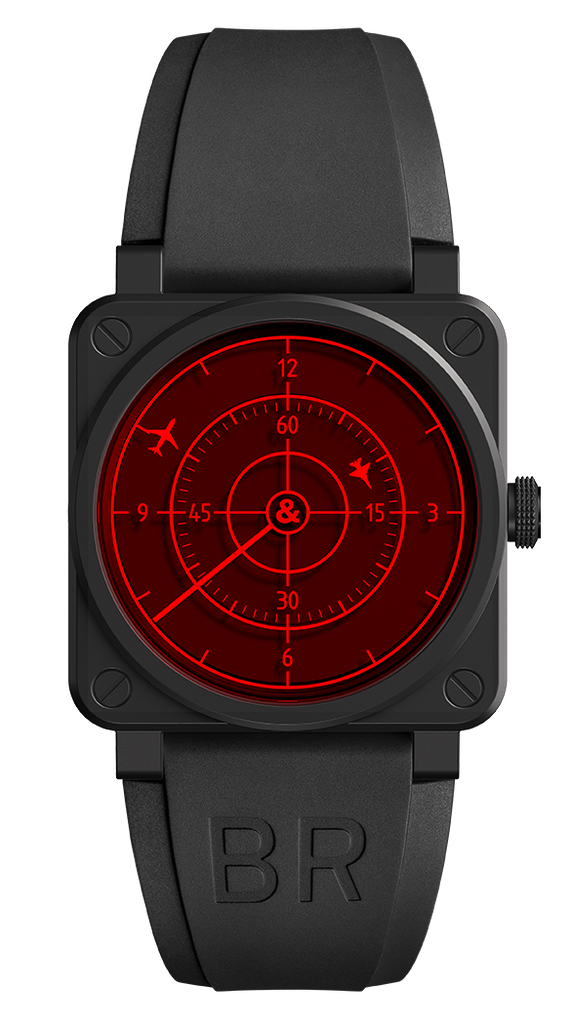 Br03 Red Radar Rubber Strap
