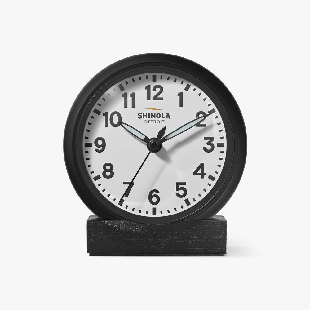 Runwell Desk Clock Black