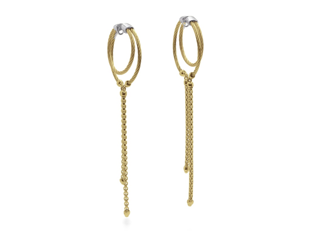 Double Cable Shoulder Duster Earrings