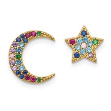 Colorful Moon & Star Earrings