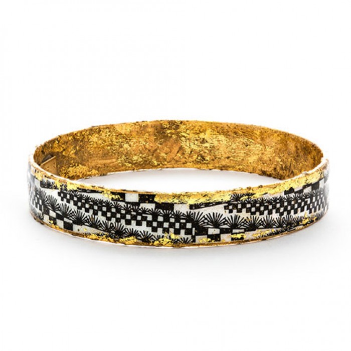 Black Checkers Bangle