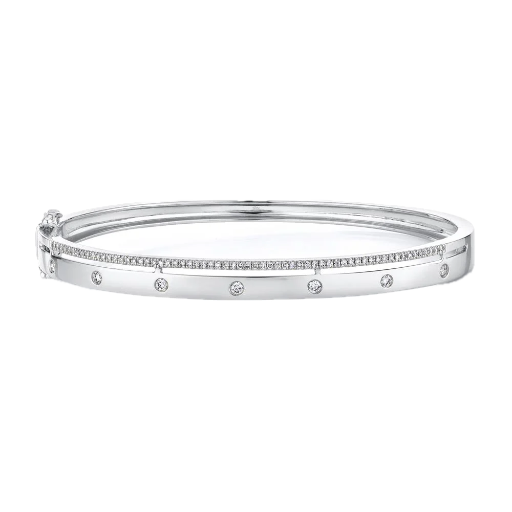 Double Row Diamond Bangle