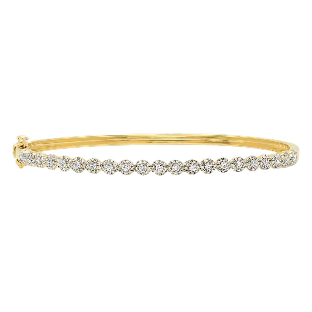 Eden 14k Yellow Gold Diamond Bangle 0.89cttw