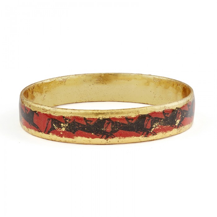 Greek Horses Bangle - Orange