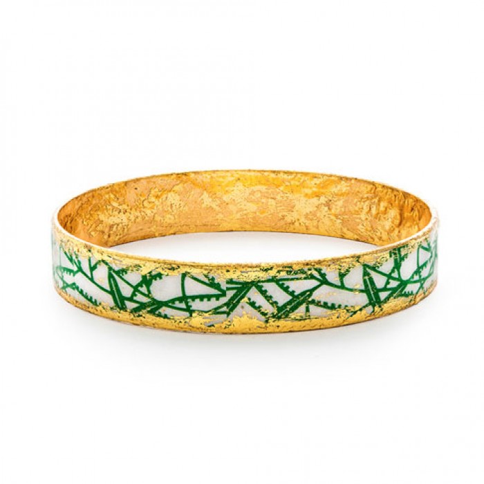 Green Bamboo Bangle