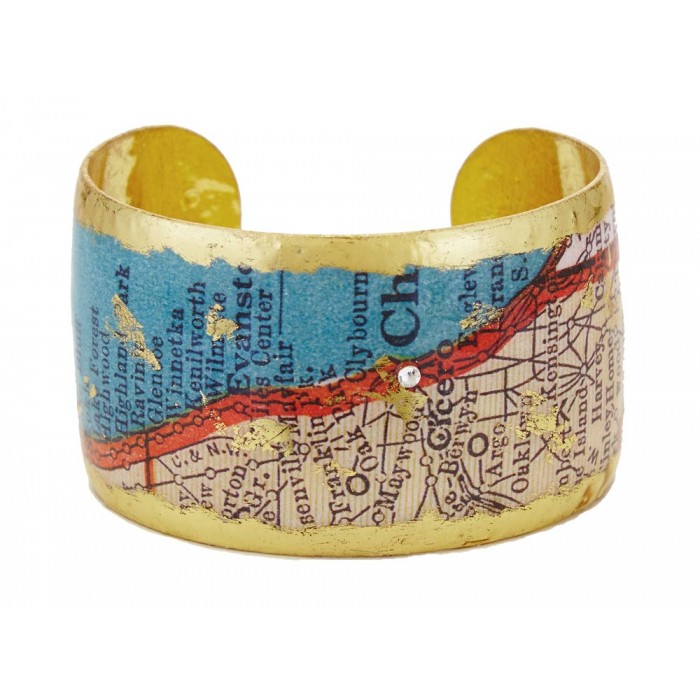 Chicago Map Cuff