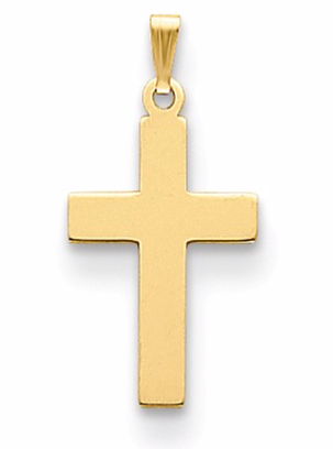 14k Polished Cross Charm