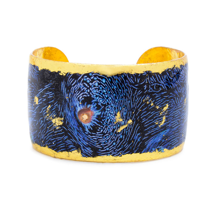 Blue Clam Cuff - Gold