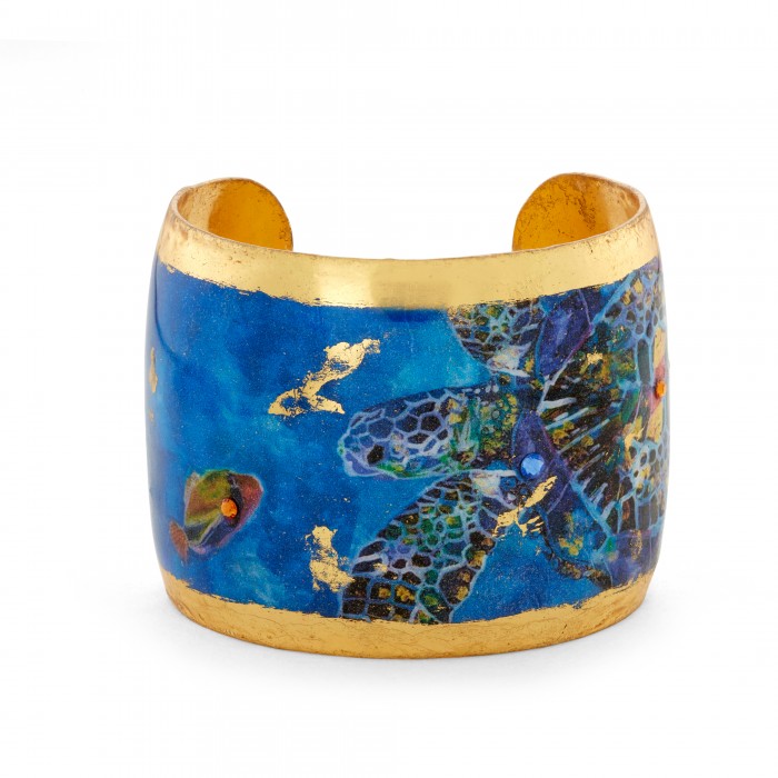 Blue Mosaic Sea Turtles Cuff