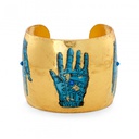 Blue Palm Reading Cuff