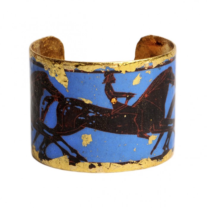 Greek Horses Cuff - Blue