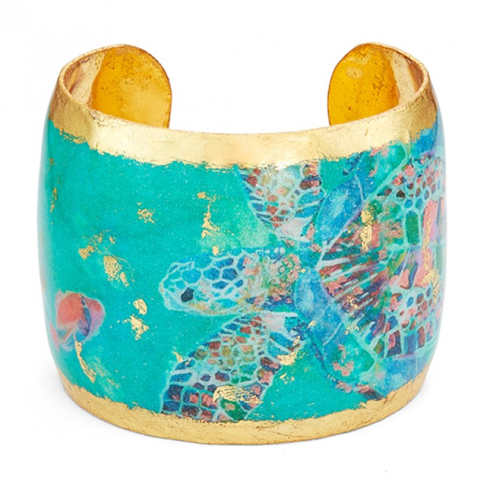 Green Mosaic Sea Turtle Cuff