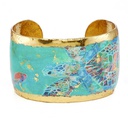 Green Mosaic Sea Turtle Cuff - 1.5"