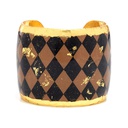Harlequin Black & Taupe Cuff