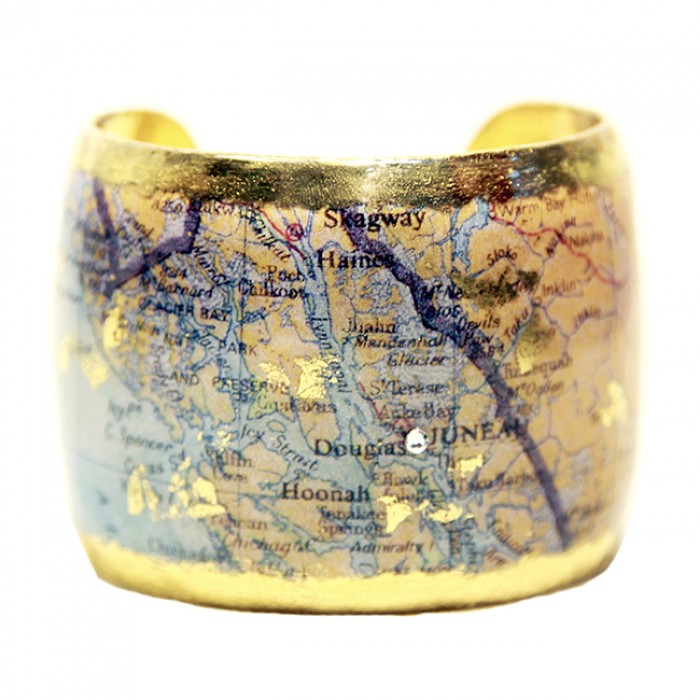 Juneau Map Cuff