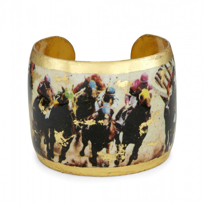 Saratoga Horses Dirt Track Cuff