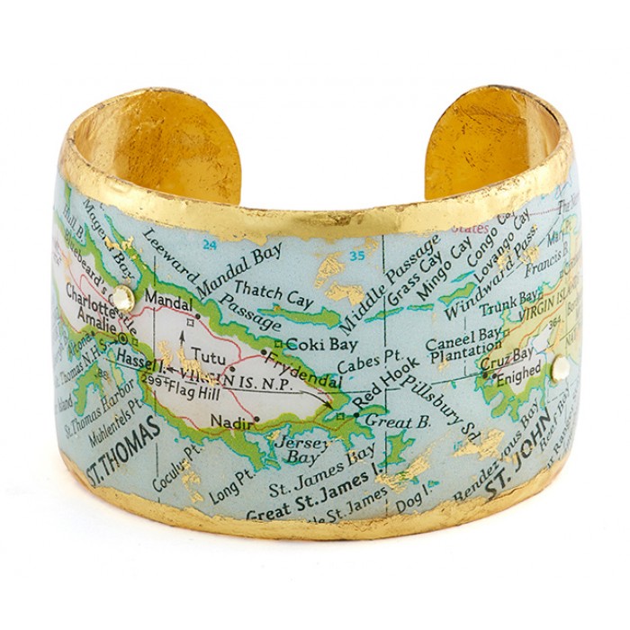 St Thomas/St John Map Cuff