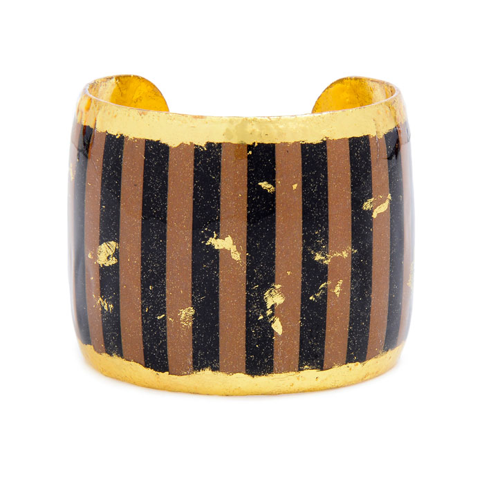 Taupe & Black Stripes Cuff