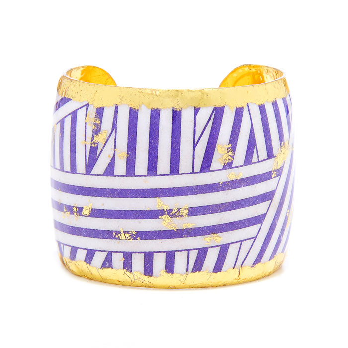 Wrapped Ribbon Cuff - Purple