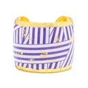 Wrapped Ribbon Cuff - Purple