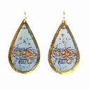 Bali Map Teardrop Earrings