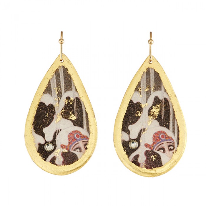 Erté Love's Captive Medium Teardrop Earrings