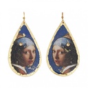 Girl With A Pearl Earring Teardrop Earrings