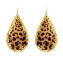 Leopard Teardrop Earrings