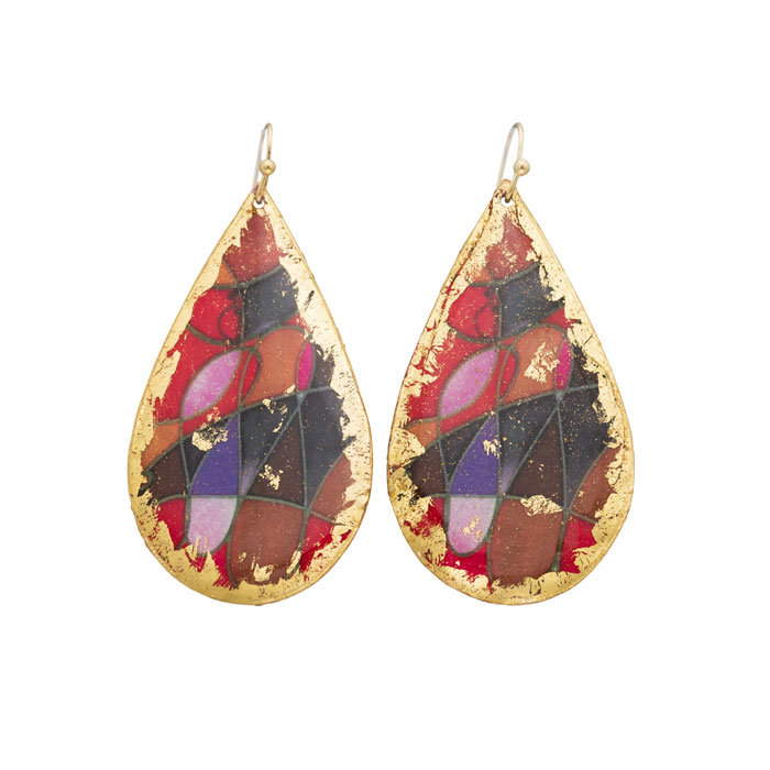 Red Canyons Teardrop Earrings
