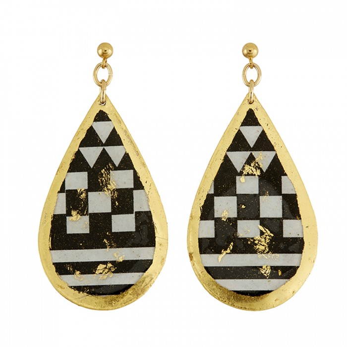 Rex Teardrop Earrings W/ Ball Post