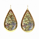 Tokyo Map Teardrop Earrings