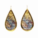 Vancouver Map Teardrop Earrings