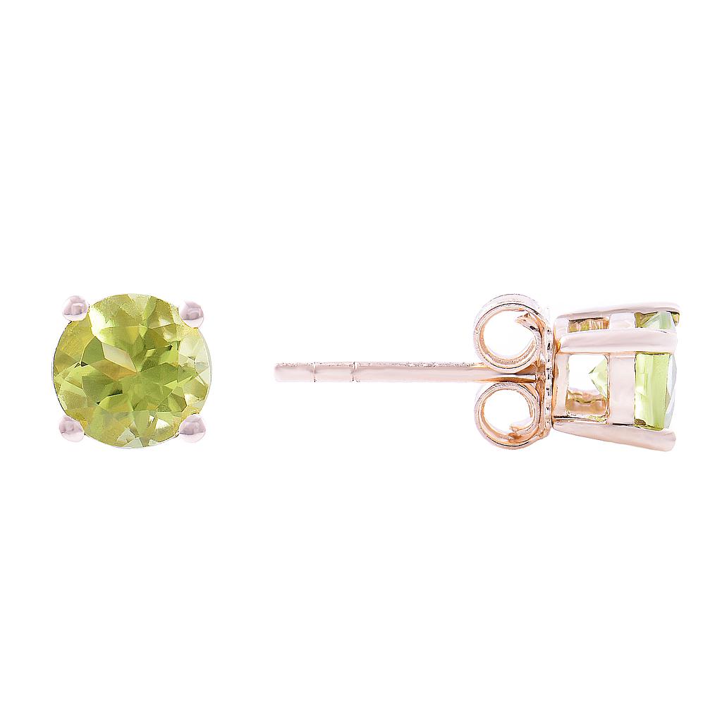 14k Yellow Gold 5m Peridot Earring- August