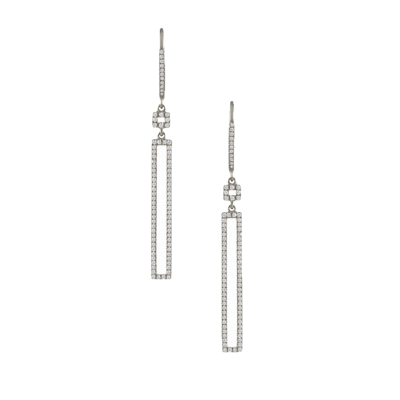 Diamond Fibonacci Long Rectangle Earrings