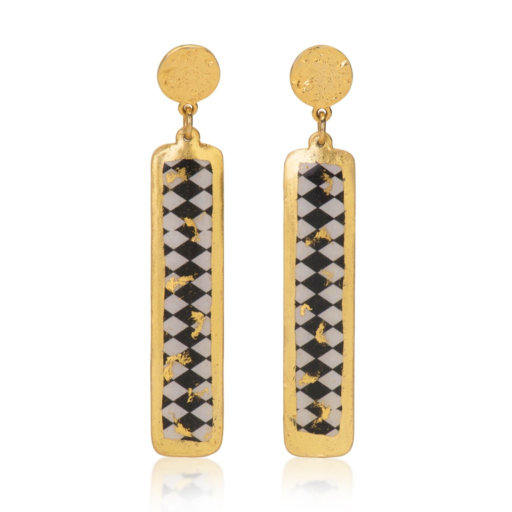 Harlequin Column Earrings