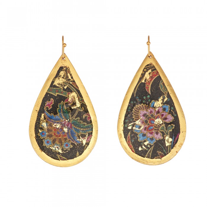 Isabella Black Teardrop Earrings