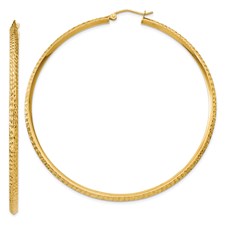 Knife Edge Hoop Earrings
