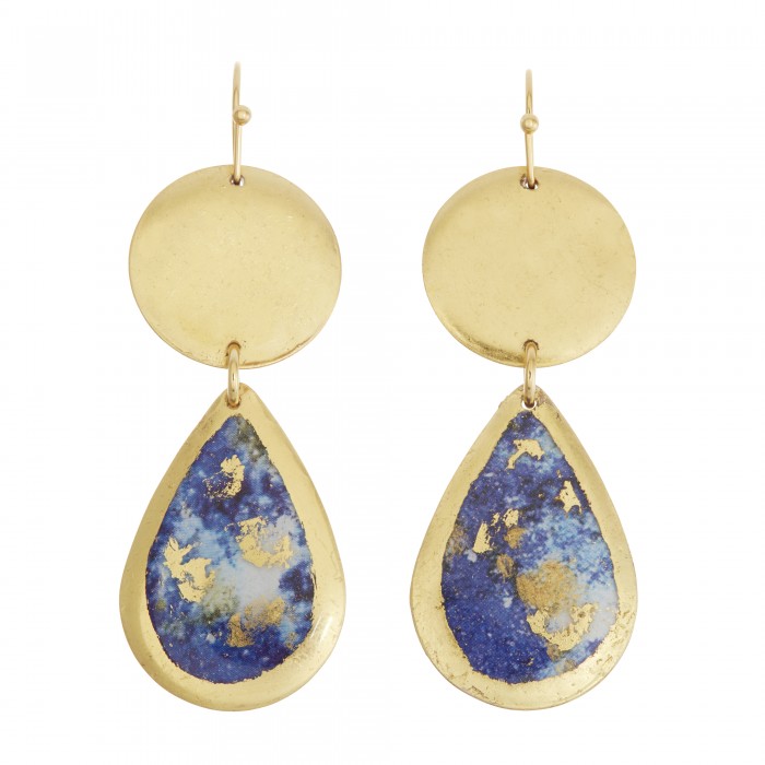 Lapis Mini Teardrop Earrings