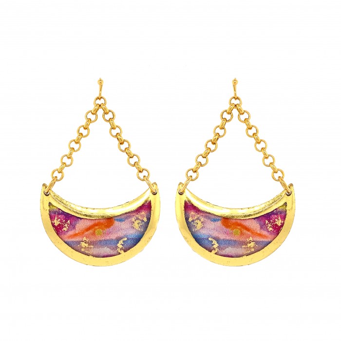 Morning Run Crescent Earrings