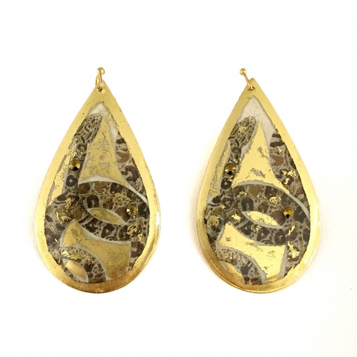 Python Snake Teardrop Earrings