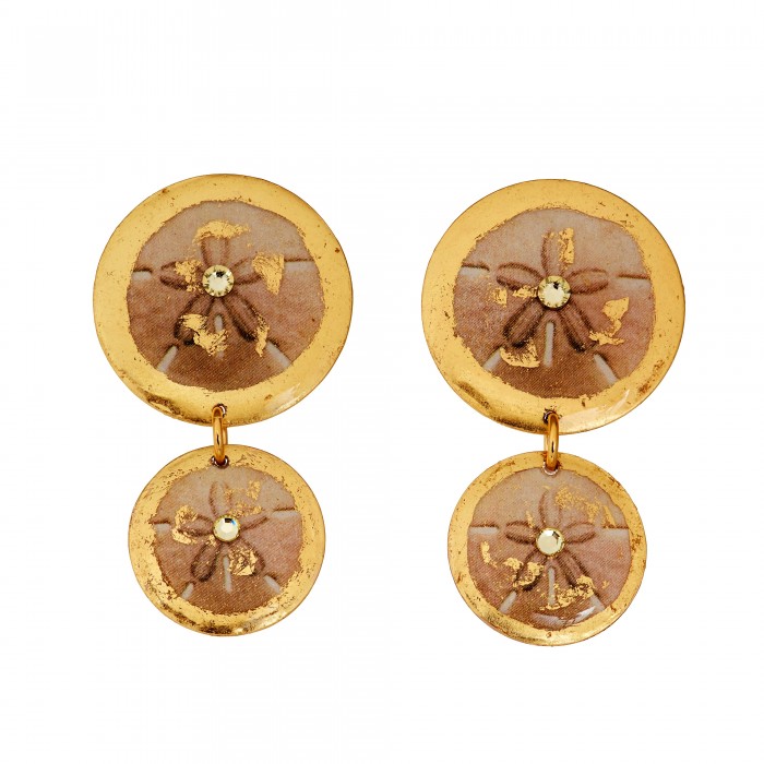 Sand Dollar Double Drop Earrings
