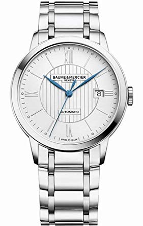 [BA.WATC.0002197] Classima Auto Gents Watch. Silver Dial. Blue Hands. Stainless Steel Bracelet. 40m