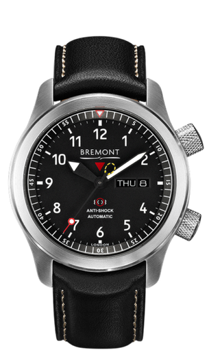 [BR.WATC.0002353] Bremont Michael Baker Stainless Steel Orange Case W/Black Dial On Black Strap