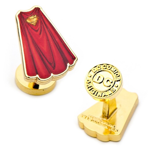 [CU.CUFF.0003053] Yellow Gold Plated Superman Cape Cufflinks
